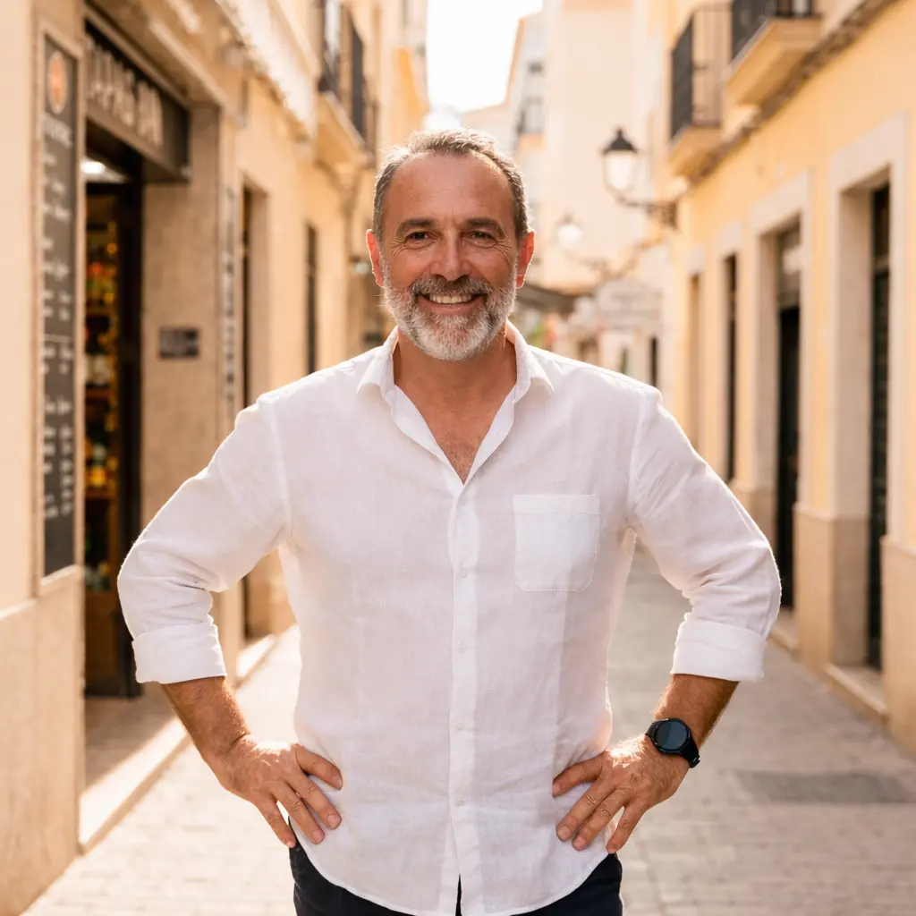 Profesional de negocios local en Dénia en tema claro